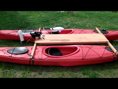 Kayak Catamaran with electric trolling motor Haswing Osapian 2
