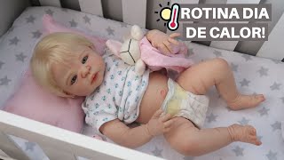 ROTINA DIA DE CALOR COM A BEBÊ REBORN SOL!