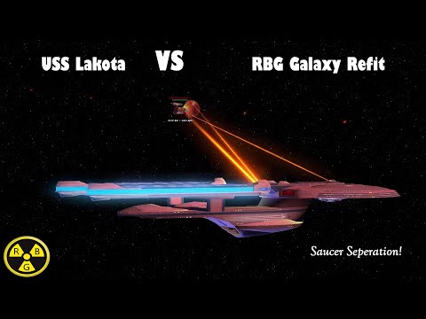 USS Lakota VS RBG Galaxy Refit | Star Trek Ship Battle | Bridge Commander | Retro Badger Gaming