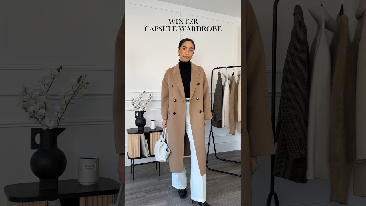 Winter capsule wardrobe 🤍 see the corresponding YT video for links #winteroutfits #capsulewardrobe