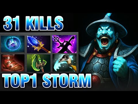 UNSTOPPABLE Storm Spirit MID — 31 KILLS with the Best Build (7.39e · Immortal)