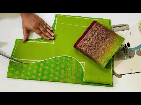 Paithani Saree Blouse Design Cutting & stitching Blouse Back Neck Design | Silk Saree Blouse Design