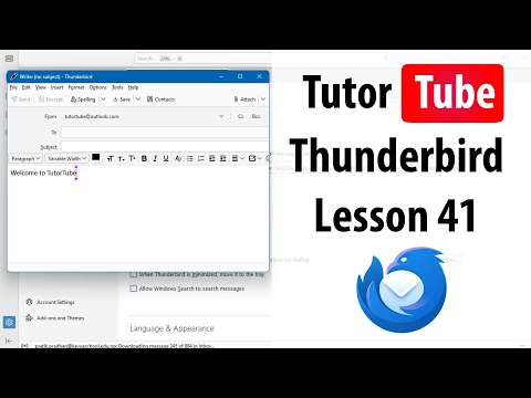 Thunderbird Lesson 1 Setting Up Thunderbird