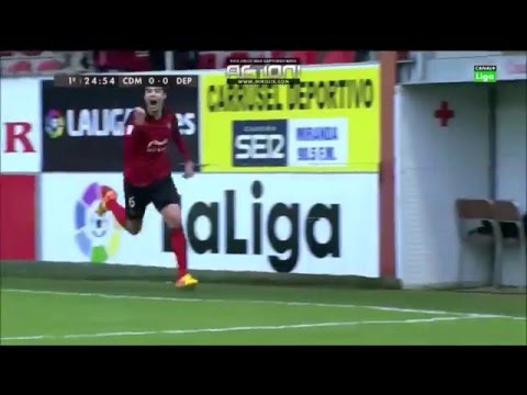 Mirandes vs Deportivo Copa del Rey 6-1-16 Alex Ortiz 1-0 min 25