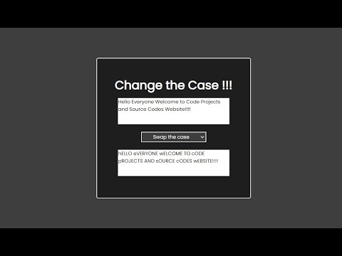 Alphabet Case Converter In Javascript With Source Code Source Code Projects