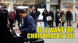 When I Play The Biggest Christmas Song Ever in Public! | Cole Lam