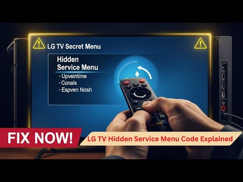 LG TV Hidden Service Menu Code Explained | Safe Access Method (2025 Guide)