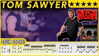 Tom Sawyer - Rush | DRUM SCORE Sheet Music | #502 DRUMSCRIBE