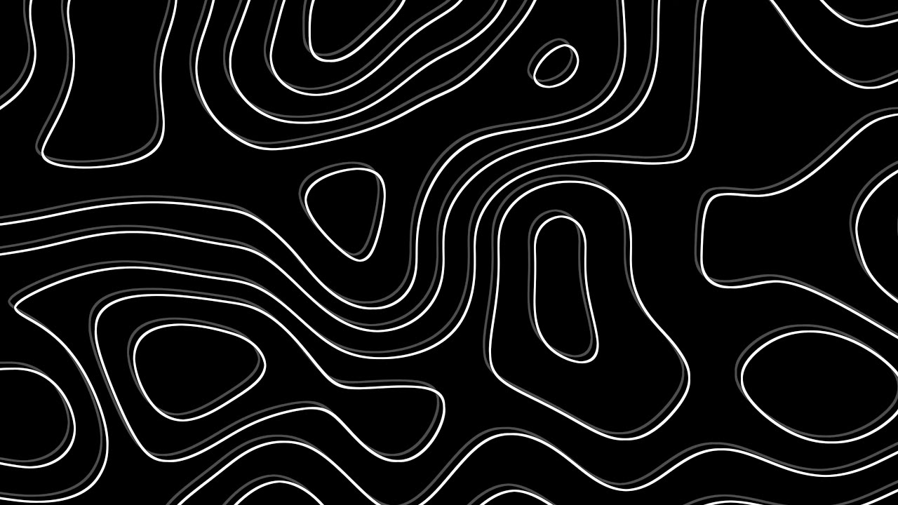 Abstract Black and White wave pattern| Height Map Footage| 3 hours Topographic 4k  Background