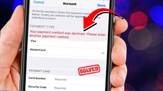 Your Payment Method Was Declined Error In App Store IOS 16 ✅