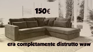 come rifoderare il tuo divano 🛋 rovinato... fai da te