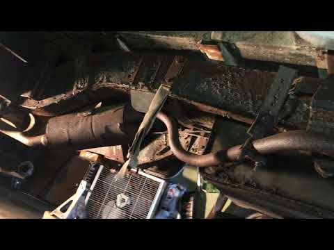 Exhaust Removal Plan Rear Chassis Weld Crossmember Land Rover Series 2A restoration 2.25L Part 11