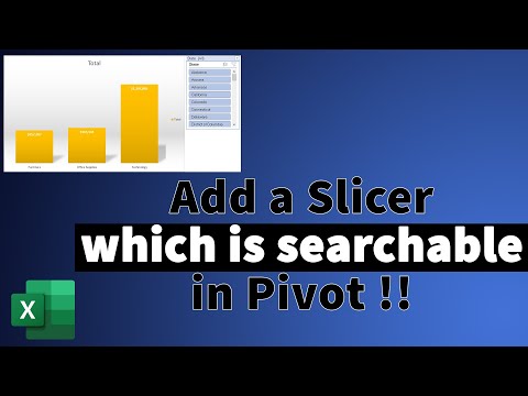 How to add a Slicer in Excel and also create Searchable Slicer | Excel Tutorial | MI Tutorials