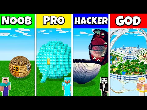 EPIC Minecraft Battle: NOOB vs PRO vs HACKER vs GOD!