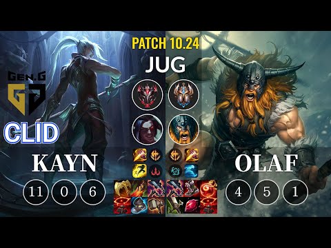 GEN Clid Kayn vs Olaf Jungle - KR Patch 10.24