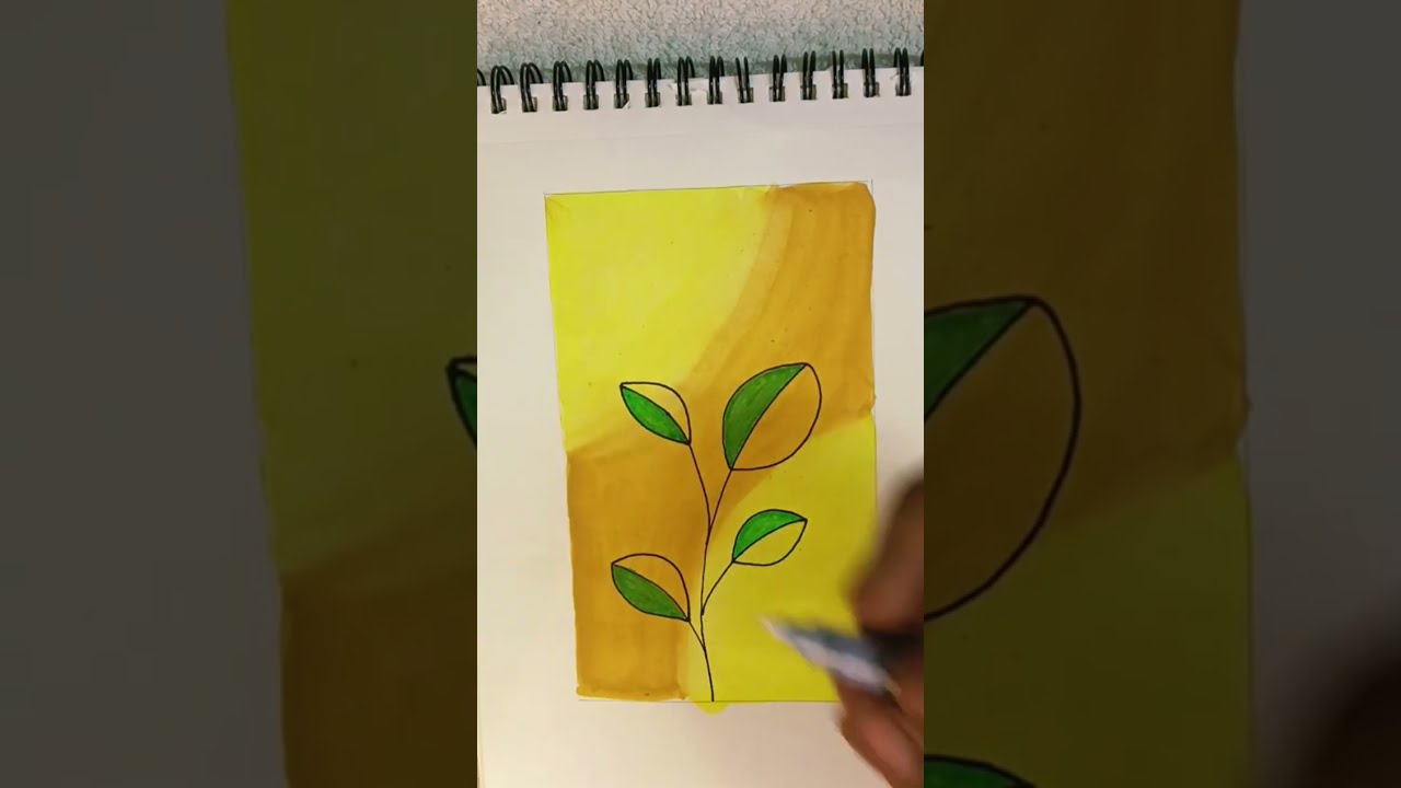 Painting a leaf #watercolorpainting #arttutorial #painting #realisticart #watercolorart #artvideo
