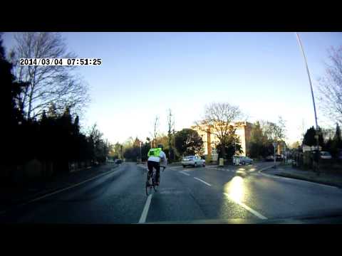 Misplaced respect for cyclist.