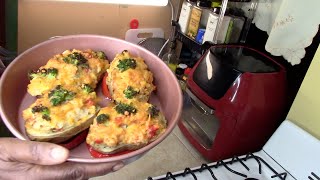 Air Fryer, Cheesy Overstuffed Shrimp Baked Potatoes (4 ) For $6.12