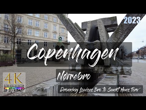 Copenhagen, Denmark | Nørrebro | Nørrebrogade | Sankt Hans Torv | City Tour | 4K | Winter | 2023
