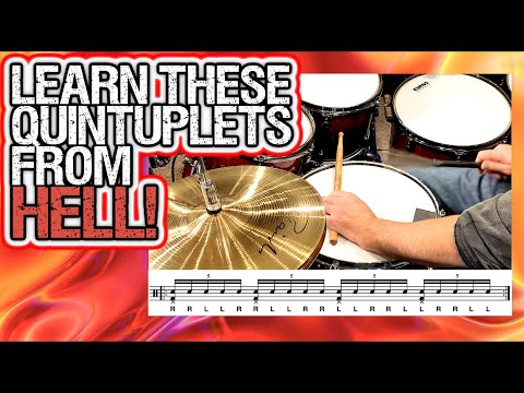 Quick Drum Lesson: Learn To Play Insane Quintuplets From Hell!