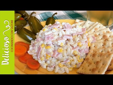 Ensalada de Coditos con Jamon Fácil y Económica!  / DELICIOSO
