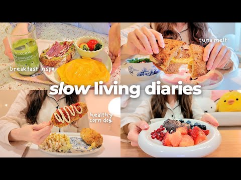 quiet day cooking at home 🍞 corn dog, tuna melt & handmade mochi