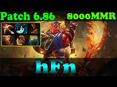 Dota 2 - Patch 6.86 : hFn 8000 MMR Plays Ember Spirit Vol 2 - Gameplay!
