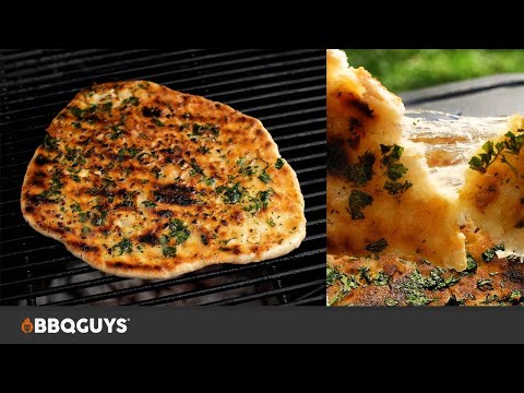 Primo Charcoal Kamado Recipes: Cheese and Garlic Naan Bread Video