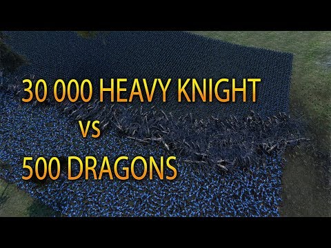 UEBS -30 000 hevy knights vs 500 dragons - Ultimate Epic Battle Simulator