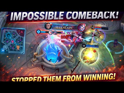 MLBB Epic Comeback 1 HP Base Defense 😱 | Ranked Game