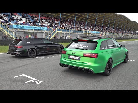 ABT Audi RS4-R Avant B9 vs Audi RS6 Avant C7 with Milltek Exhaust - DRAG RACING!