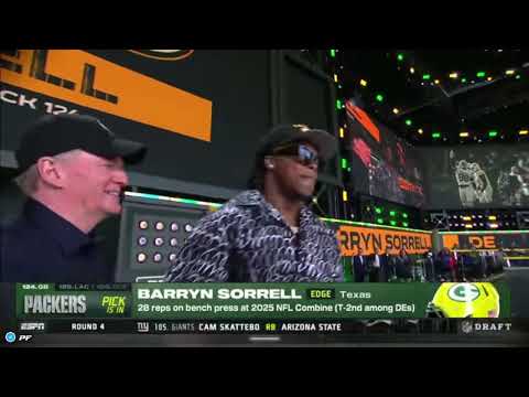 Green Bay fans go crazy when Packers draft DL Barryn Sorrell #NFLDraft