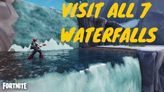 fortnite visit different waterfalls all 7 locations overtime challenges guide - fortnite waterfall locations overtime challenges