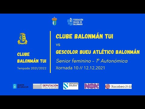 Balonman Tui VS Gescolor Bueu. 1ª Autonómica femenina. Jornada 10. 12/12/2021