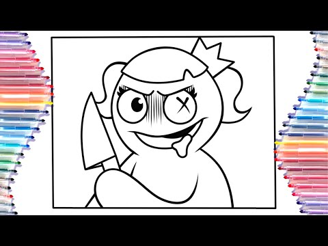 BLUE Has an Evil TWIN SISTER Coloring pages / Rainbow Friends / Cartoon - On & On (feat. D. Levi)