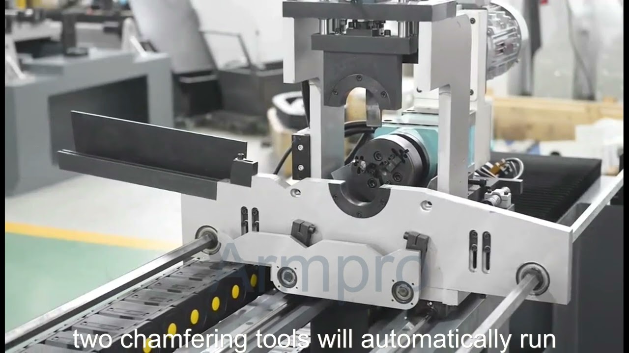 Armpro Double head pipe chamfering machine for pipeline with Max diameter 80mm, max lengh 7m