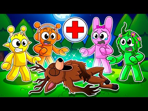 We HEALED The Injured Deer Then He Became Our BODYGUARD In 99 Nights In The Forest! (Roblox)