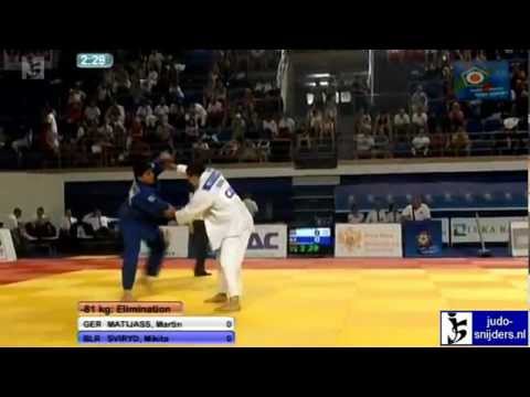 Judo 2012 European Championships Cadets Bar: Matijas (GER) - Sviryd (BLR) [-81kg]