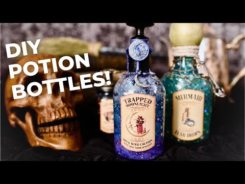 Comment fabriquer dix bouteilles de potion ! {Accessoires d'Halloween faciles et amusants}