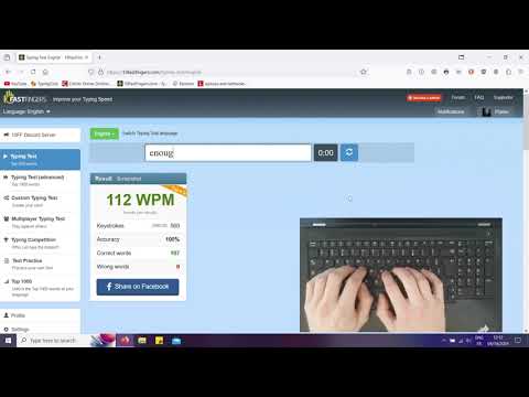10FastFingers - Typing test 112 WPM