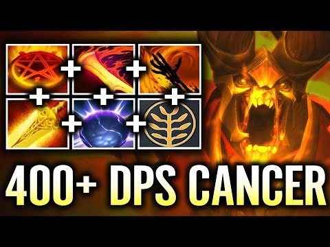 Miracle on Fired 400 Dmg/s New Cancer dps Build dota 2 gameplay