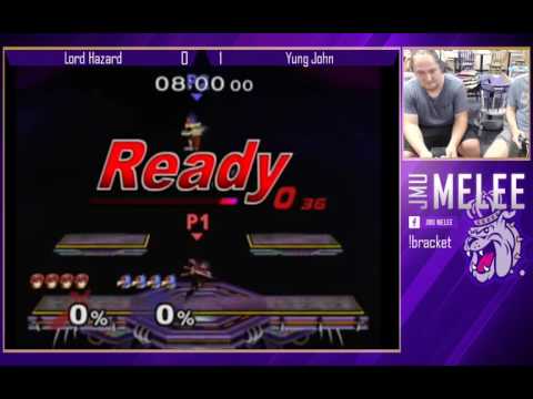 JMU Weekly #2 9/10/16 SSBM Singles - Lord Hazard (Fox, Marth, C. Falcon) vs Yung John (Falco) - LQs