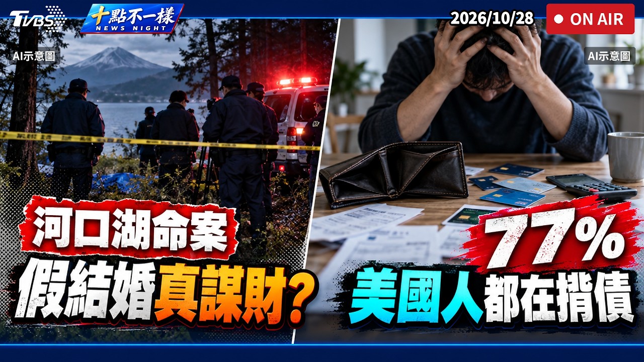 【1028 十點不一樣LIVE】河口湖命案 假結婚真謀財？        77% 美國人都在背債