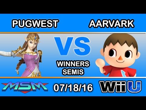 MSM 58 - Pugwest (Marth, Zelda) Vs. Aarvark (Villager) Winners Semis - Smash Wii U
