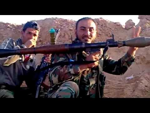 اعطاب دبابة داخل كتيبة المدفعية من قبل لواء ام القرى في الميادين