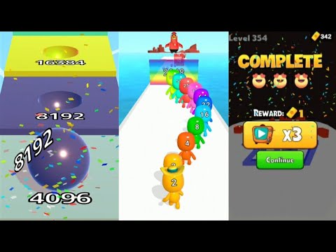 2048 | Ball Run infinity vs Man Runner 2048 vs Merge Number Run Master iOS / Android gameplay 👌