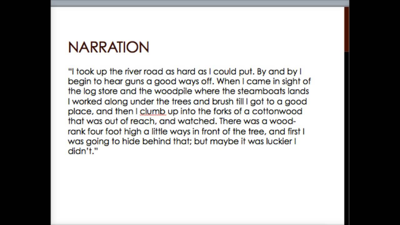 Patterns of Development in Writing | Narration