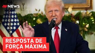 Trump promete ataque sem precedentes caso o Irã decida retaliar