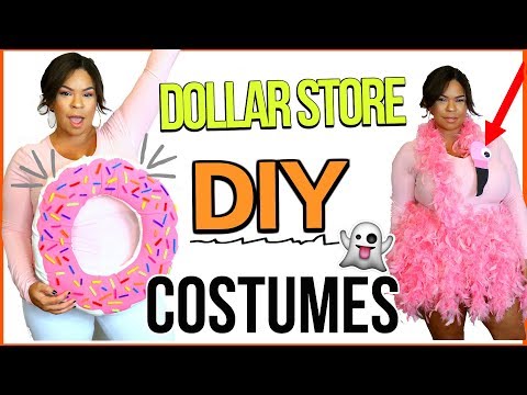 DOLLAR STORE DIY HALLOWEEN COSTUMES! LAST MINUTE, CHEAP + EASY Video