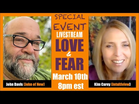 SPECIAL LIVESTREAM EVENT  March 10th 8pm est John Davis & Kim Carey